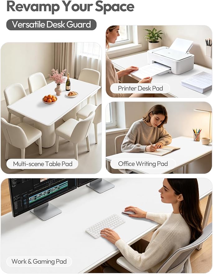 YSAGi Leather Desk Protector, Office Mat, Large Mouse Mat, Non-Slip PU Leather - Image 7