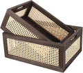 Desktop Storage Basket, Sundry Office Drawer Storage Box, Wood Frame Storage by HODAKJUE