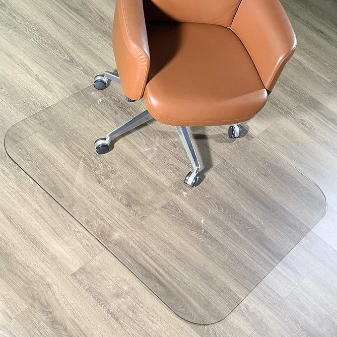 Crystal Clear 1/5" Thick 59" x 47" Heavy Duty Hard Chair Mat, Can be Used on - Image 2