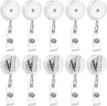 50 Pack Badge Reels Retractable by Maileto