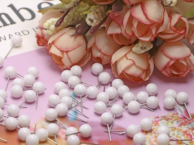 Tupalizy 100PCS 1/4 Inch Small Round Head Map Tacks Pins - Image 4