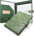Professional Padfolio Portfolio Binder, Textured Embossing Faux Leather Folder by Mkobon