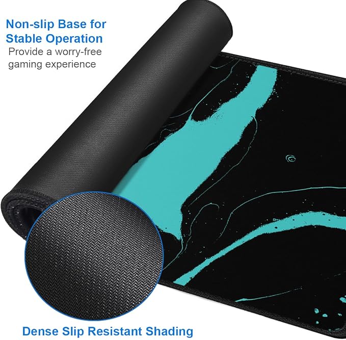 Gaming Mouse Pad, 31.5x15.7 inch Large Extended Computer Keyboard Mouse Mat - Image 4