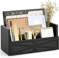 Mail Organizer Countertop, Wood Mail Holder Sorter by Susoct