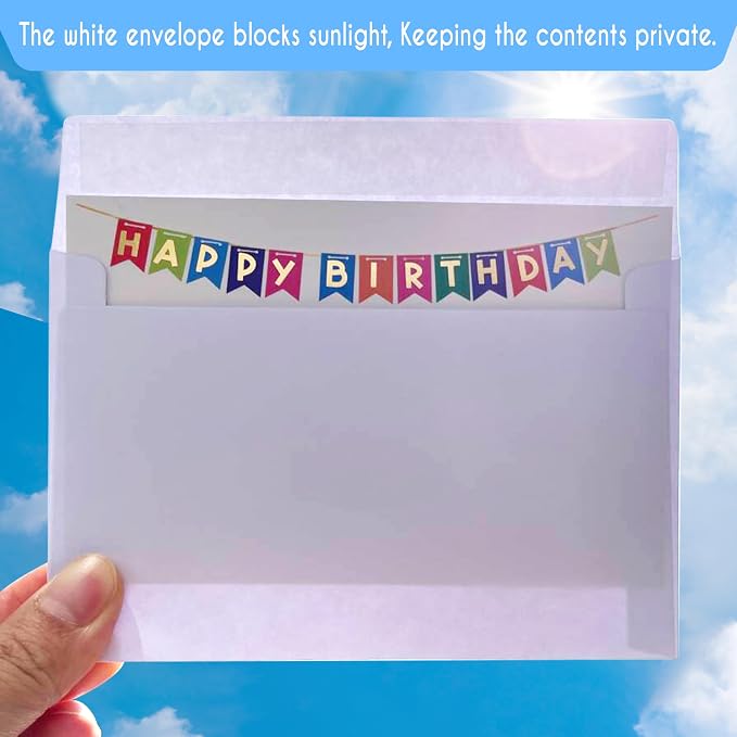 70 Packs A4 White Envelopes, 4 1/4 x 6 1/6 Size - Image 3