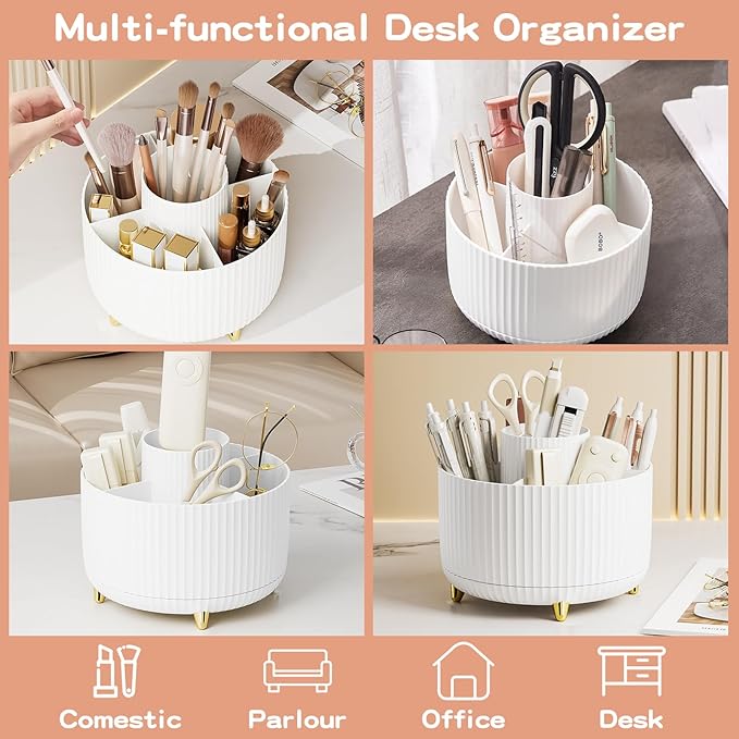fanado 360° Rotate Makeup Brush Holder Organizer, Makeup Organizers Countertop - Image 3