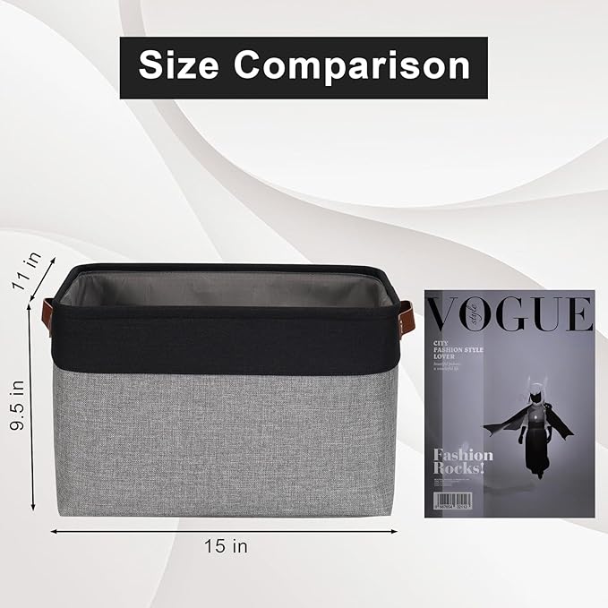 Bagnizer Storage Bins Large Fabric Storage Baskets - Image 3