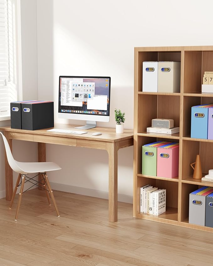 Oterri File Organizer Box, Portable Collapsible Cardboard File Folder Organizer - Image 6