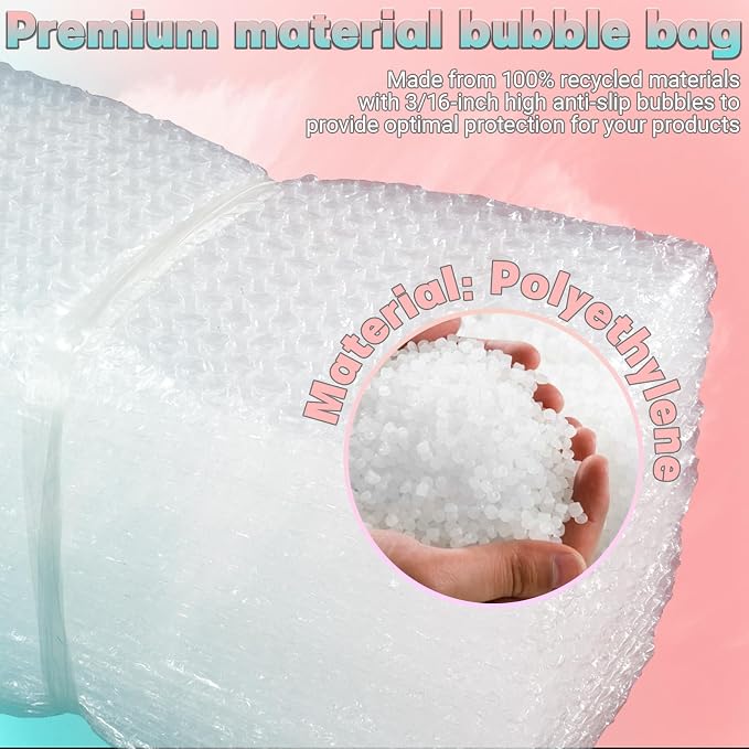 12X12 Inch Bubble Out Bags, Double Walled Packing Supplies - Image 3