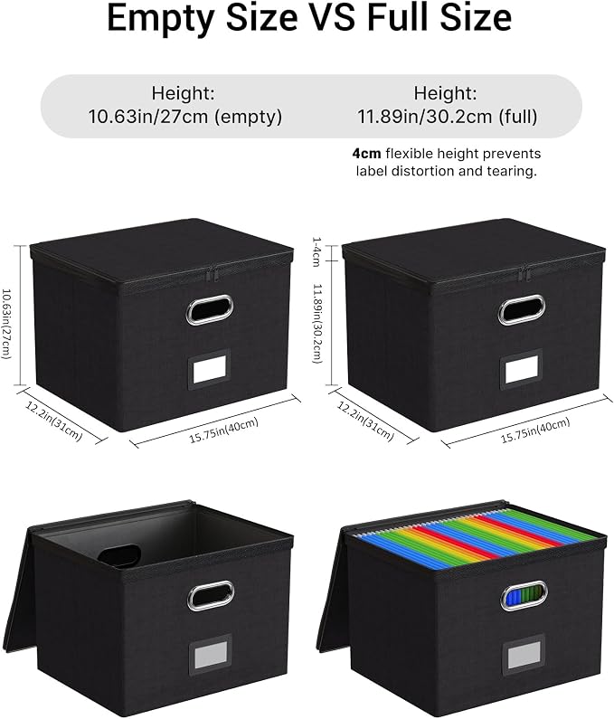Oterri 1 Pack Large File Organizer Boxes - Image 3