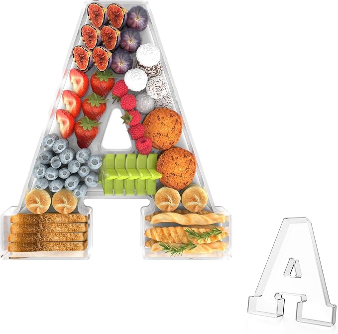 13.8" Acrylic Letter Charcuterie Tray, Charcuterie Letters Fillable Box by Tdsuco