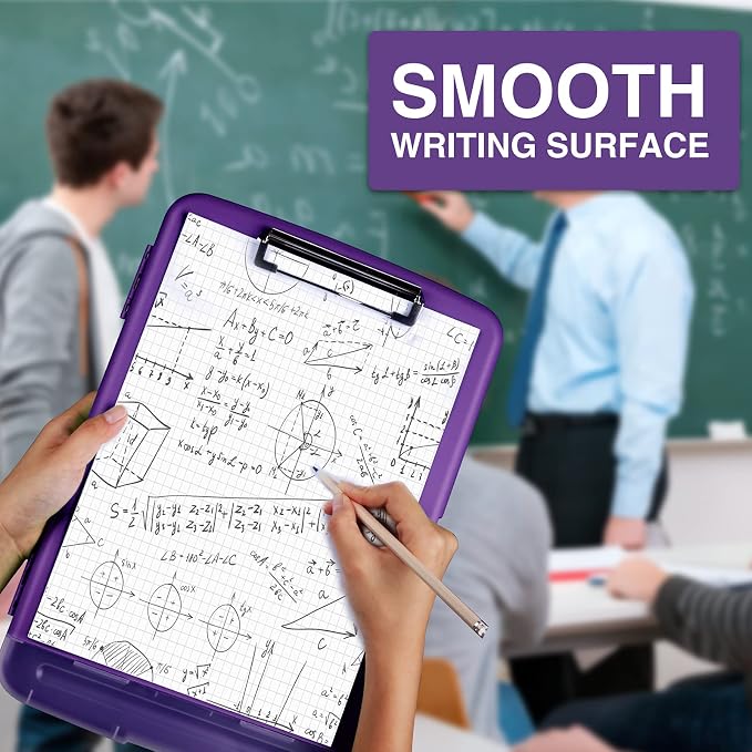 Sooez Clipboard with Storage, Clip Board 8.5 x 11 with Pen Holder, Plastic - Image 6