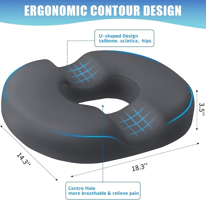 BlissTrends Donut Pillow Seat Cushion, Donut Chair Cushions - Image 2