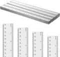 Zonon 50 Pcs 6 Inch/12 Inch Plastic Rulers Bulk Flexible Straight Rulers by Zonon