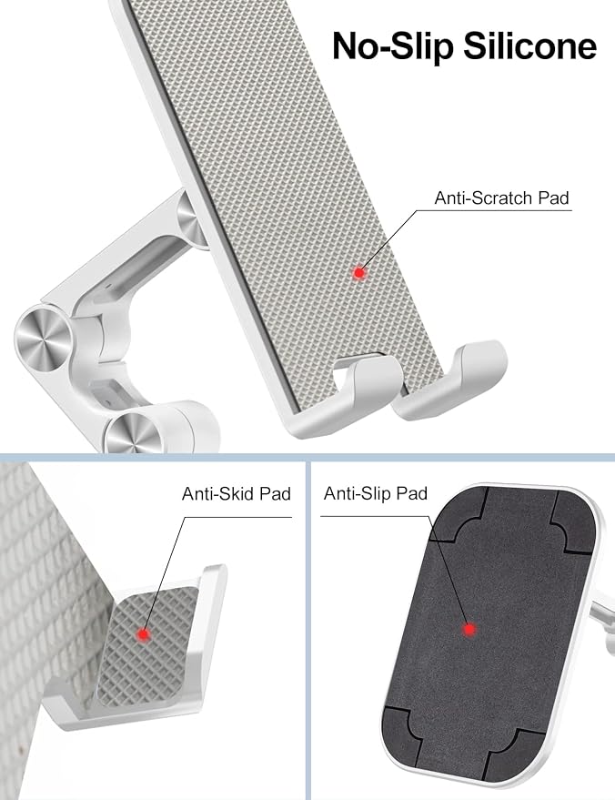 OCYCLONE Phone Stand, Adjustable Height and Angle Foldable Cell Phone Stand - Image 3