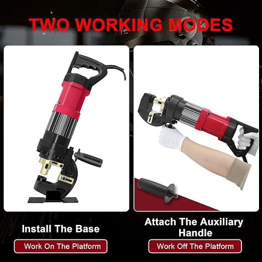 1400W Electric Hydraulic Hole Puncher, 22T Heavy Duty Hydraulic Hole Punch - Image 6