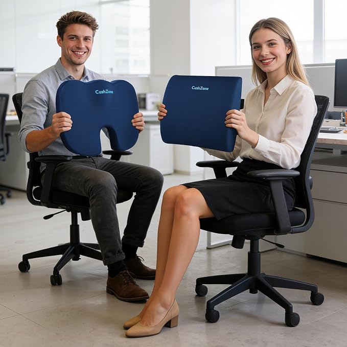 CushZone Seat Cushion, Lumbar Support Pillow - Image 4