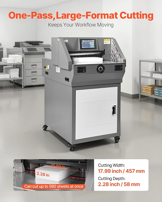 VEVOR Electric Paper Cutter, Metal Programmable Paper Cutter Machine, 17.99 - Image 2