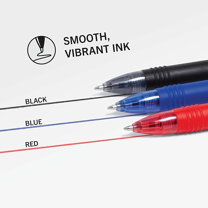 Zebra Pen Z-Grip Retractable Ballpoint Pen, Smooth-Flowing Black/Blue/Red Ink - Image 4