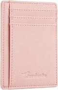 Travelambo Front Pocket Minimalist Leather Slim Wallet RFID Blocking Medium Size by Travelambo