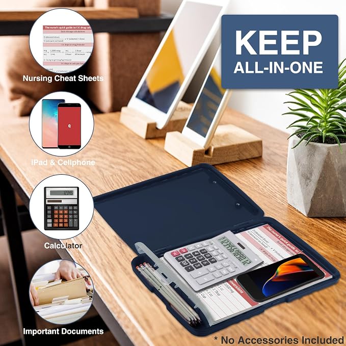 Sooez Clipboard with Storage, Clip Board 8.5 x 11 with Pen Holder, Plastic - Image 5