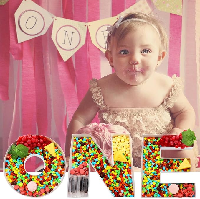 Cardboard Letter Fillable Charcuterie Board Candy Food Tray, 12.2 inch - Image 4