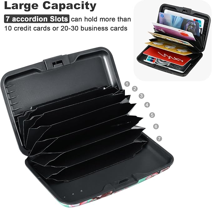 ELFISH Mini RFID Aluminum Wallet Credit Cards Holder Business Card Case Metal - Image 5
