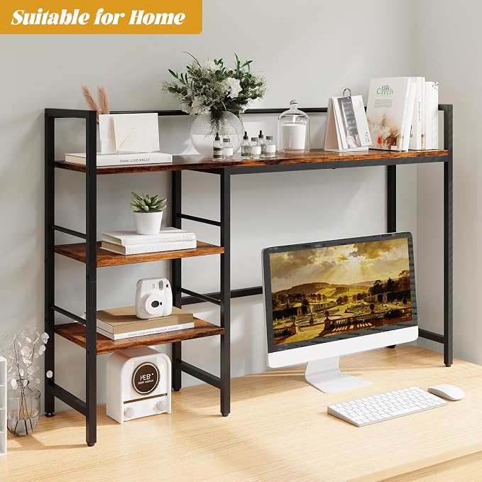 HavenlyYouth Desk Shelf, 45.4 Inch Wood Desk Organizer Shelf - Image 4