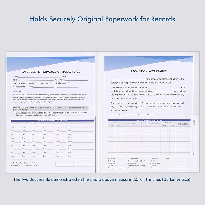 Employee Record Folders, Large Capacity and Durable Employee Info Record - Image 5