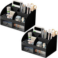 COMFYROOM Desk Organizer with 6 Compartments and 2 Drawers, Plastic Makeup by COMFYROOM