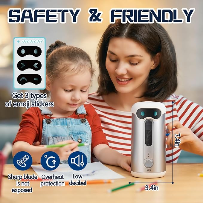 deli Electric Pencil Sharpener, Fully Automatic Pencil Sharpener - Image 6