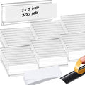 Yexiya 300 Pieces Label Holder Self Adhesive Clear Pocket 3 x 1 Inch Plastic by Yexiya
