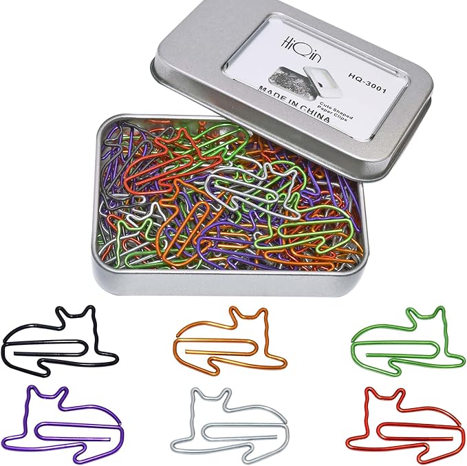 Cat Paper Clips Small Office Supplies Gifts by HiQin
