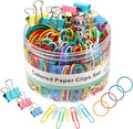 300 Pcs Binder Clips, Rubber Bands, Office Set, Paper Clips, School & Teacher by Joyberg