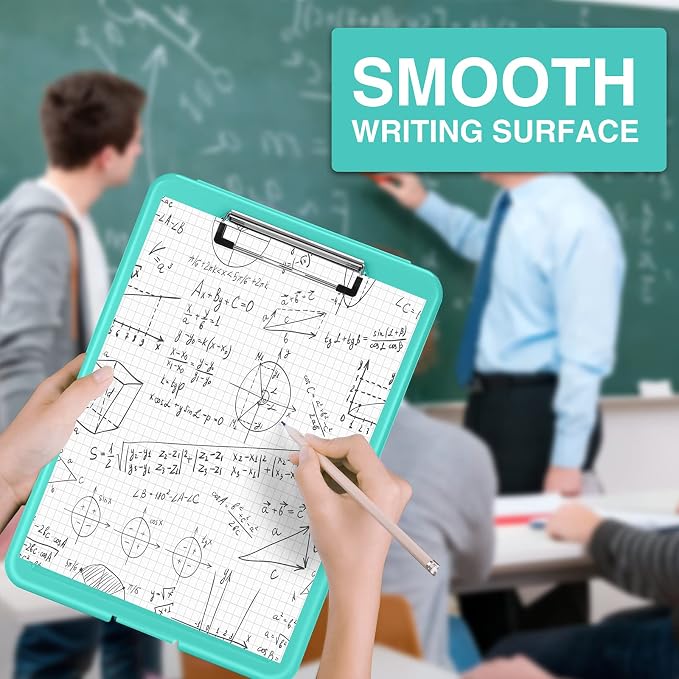 Sooez Clipboard with Storage, Plastic Storage Clipboards with Low Profile Clip - Image 6