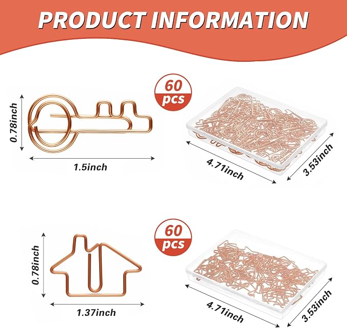 Hesena 120 Pcs Paper Clip Set, Real Estate Agent, Realtors Gifts - Image 2