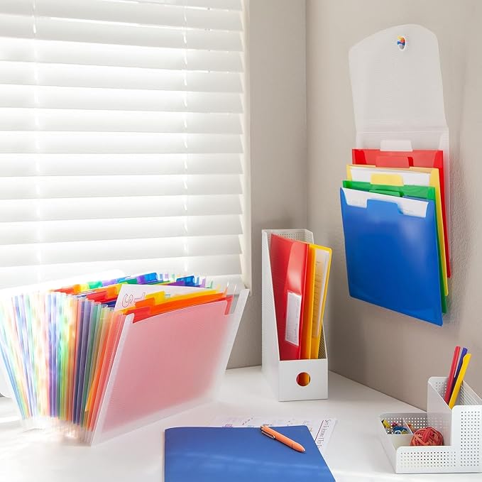 Smead Desktop Poly Expanding File Folder Organizer, Accordion File, Paper - Image 3