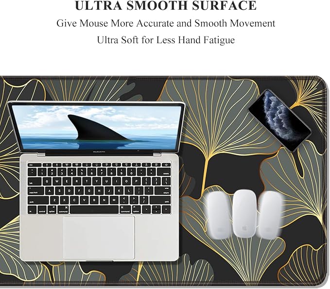Auhoahsil Desk Pad, XL Extended Large Gaming Mouse Pad 31.5 x 11.8 Inch - Image 3