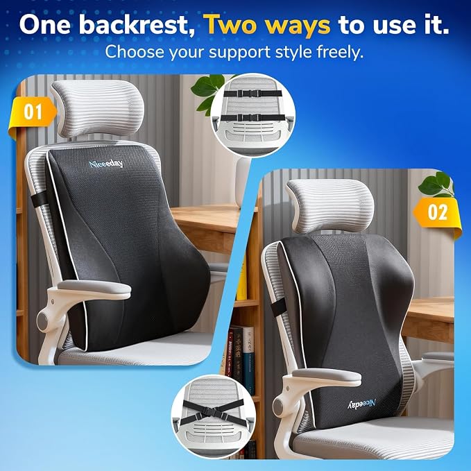 Niceeday Lumbar Support Pillow for Office Chair Car Back Support Pillow - Image 10