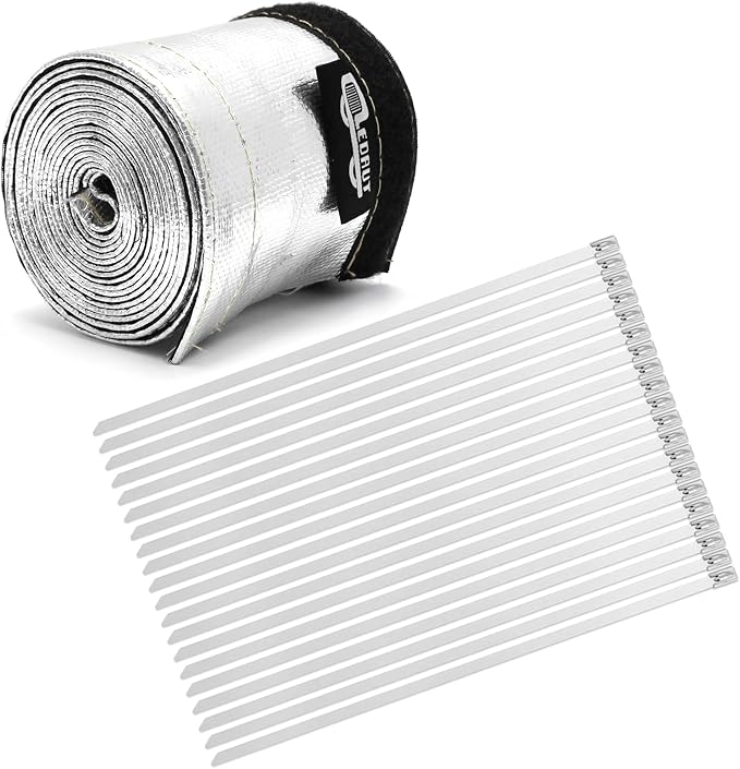 Heat Shroud Aluminized Sleeving Heat Shield Fuel line Wire Heat Sleeve 1" I.D. - Image 4
