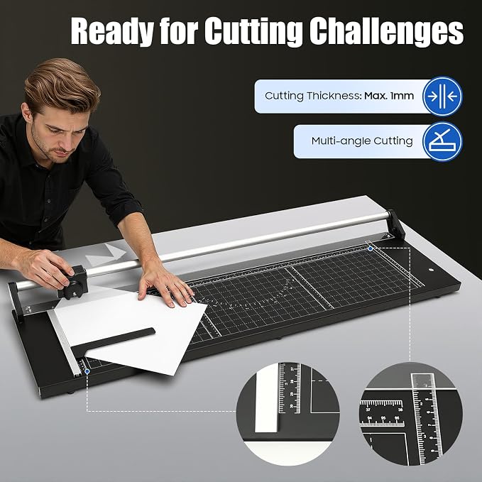 Manual Heavy Duty 36 Inch Rolling Cutter, Precision Rotary Paper Trimmer - Image 2