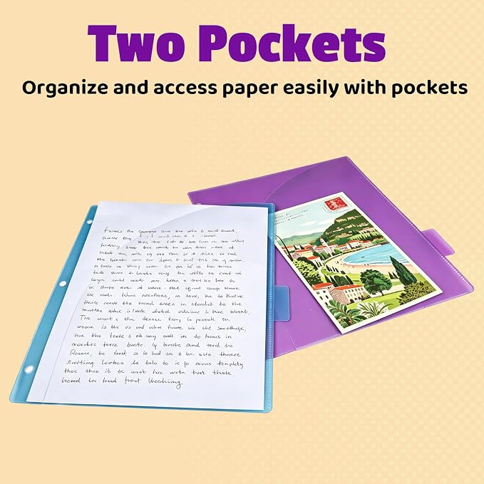 Binder Dividers with Tabs and Pockets, Letter Size - Image 2