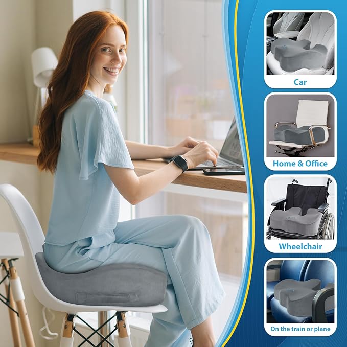 BlissTrends Seat Cushion, 5.2in Thick Memory Foam Cushions - Image 6