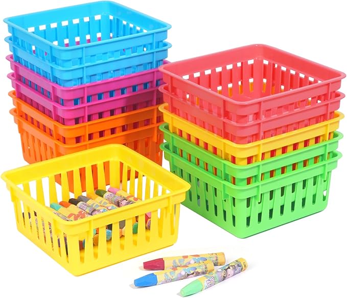 ZZYFGH 12 PCS Pencil Holders, Pencil Baskets, Small Plastic Baskets by ZZYFGH