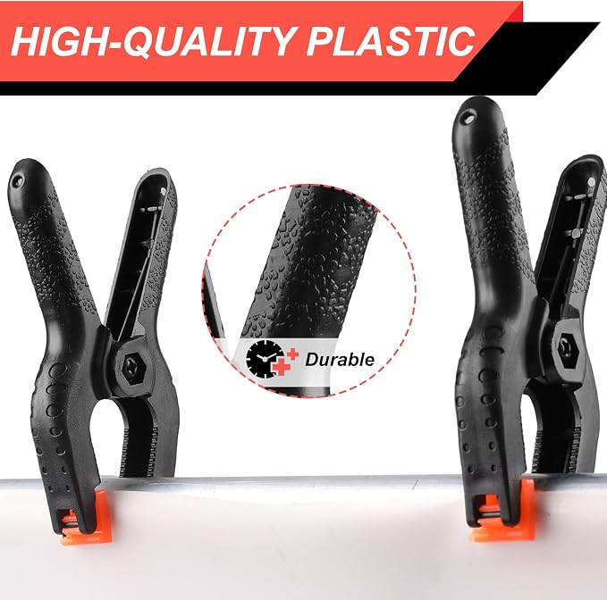 2 Pack Spring Clamps, 8.5inch Plastic Clips, Small Backdrop Clips, Clamps Heavy - Image 3
