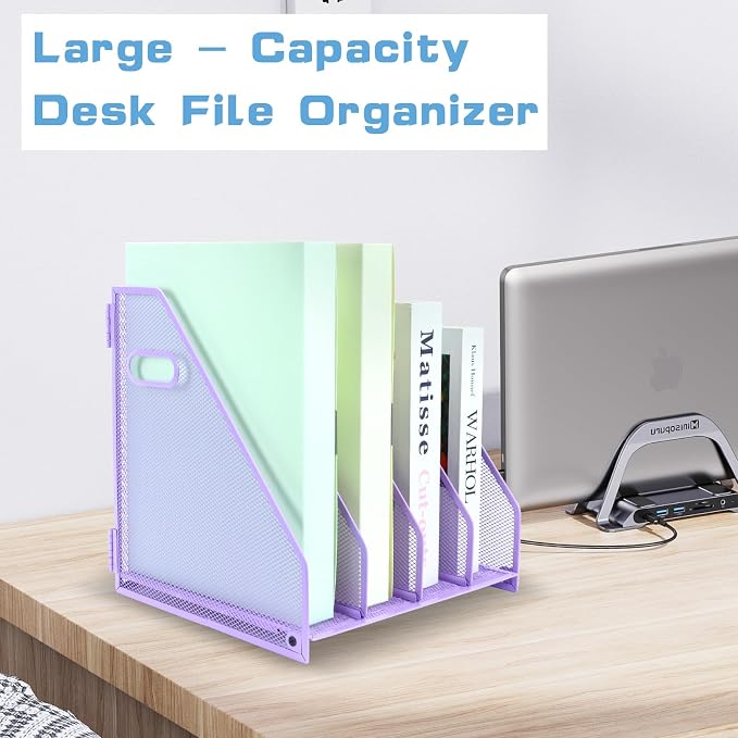 Desk Organizers, Metal Magazine File Holder - Image 6