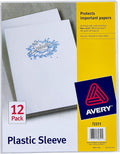 Avery Plastic Document Sleeves, Holds up to 20 Sheets, 12 Clear Sleeves by Avery