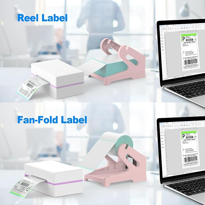 Thermal Label Holder for Rolls and Fan-Fold Labels, Sticker Roll Holder Work - Image 6