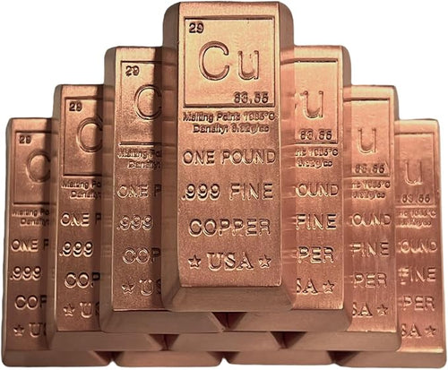 1 Pound lb - Trapezoid Style Copper Bullion Bar Paperweight - .999 Fine Ingot - - Image 2