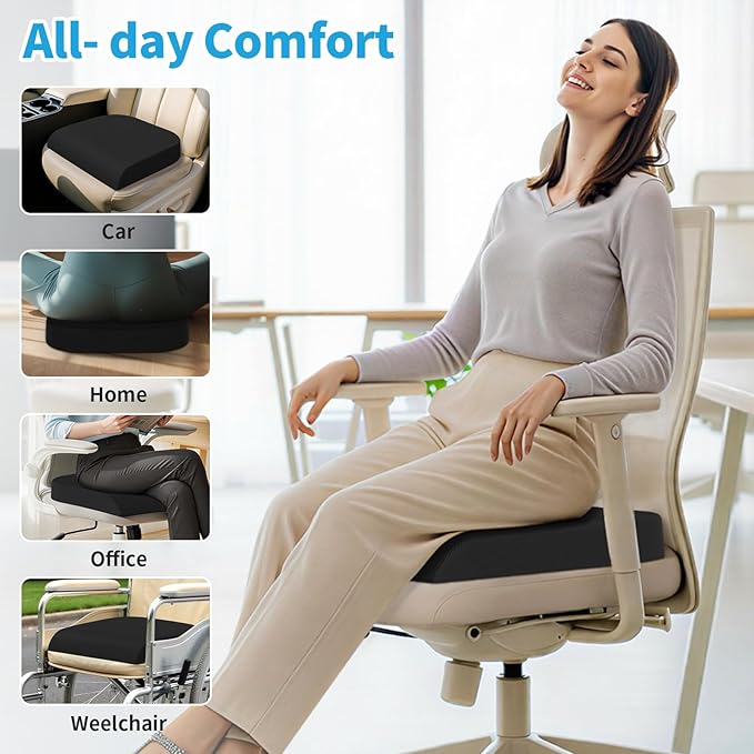 TranquilRelax Large Seat Cushion, Memory Foam Cushion - Image 4